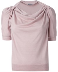 Женская розовая кофта с коротким рукавом от Alexander McQueen