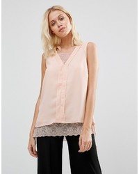 Розовая кружевная блузка от B.young