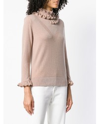 Женская розовая кружевная водолазка от Barrie