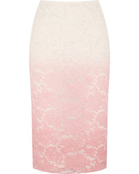 Розовая кружевная юбка-миди от Burberry