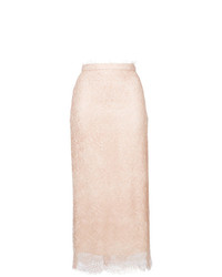 Розовая кружевная юбка-миди от Ermanno Scervino