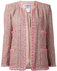 Женская розовая куртка букле от Chanel