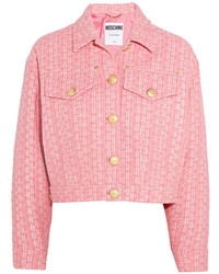 Женская розовая куртка букле от Moschino