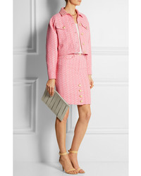 Женская розовая куртка букле от Moschino