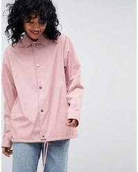 Розовая куртка в стиле милитари от Rains