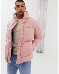 Мужская розовая куртка-пуховик от ASOS DESIGN