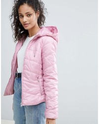 Женская розовая куртка-пуховик от Bershka