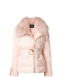 Женская розовая куртка-пуховик от Cavalli Class