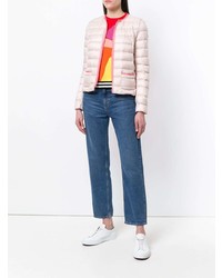 Женская розовая куртка-пуховик от Moncler