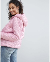 Женская розовая куртка-пуховик от Bershka