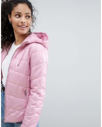 Женская розовая куртка-пуховик от Bershka