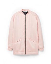 Женская розовая куртка-пуховик от Mango