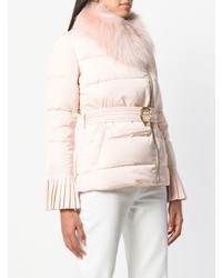Женская розовая куртка-пуховик от Cavalli Class