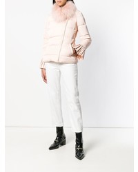 Женская розовая куртка-пуховик от Cavalli Class