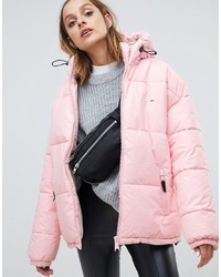 Женская розовая куртка-пуховик от Schott