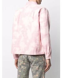 Мужская розовая куртка-рубашка с принтом тай-дай от ERL
