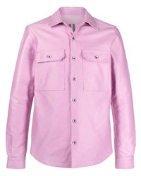 Мужская розовая куртка-рубашка от Rick Owens