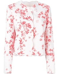 Розовая куртка с цветочным принтом