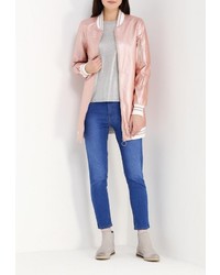 Женская розовая куртка от B.Style