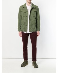 Мужская розовая льняная рубашка с длинным рукавом от Aspesi