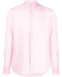 Мужская розовая льняная рубашка с длинным рукавом от MC2 Saint Barth
