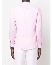 Мужская розовая льняная рубашка с длинным рукавом от Polo Ralph Lauren