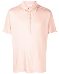 Мужская розовая льняная футболка-поло от Boglioli