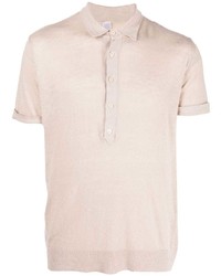 Мужская розовая льняная футболка-поло от Eleventy