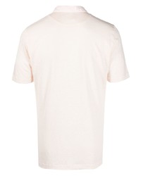 Мужская розовая льняная футболка-поло от 120% Lino