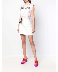 Женская розовая майка с принтом от Versace