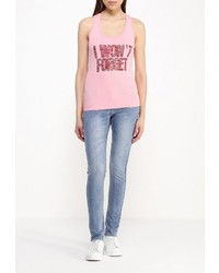 Женская розовая майка от Troll