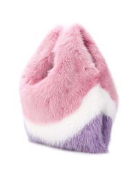 Розовая меховая сумка через плечо от Simonetta Ravizza