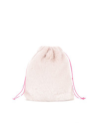 Розовая меховая сумка через плечо от Simonetta Ravizza