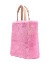 Розовая меховая сумка через плечо от Natasha Zinko