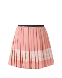 Розовая мини-юбка с украшением от RED Valentino