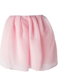 Розовая мини-юбка со складками от Carven