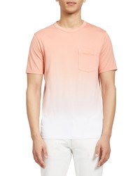 Розовая омбре футболка с круглым вырезом