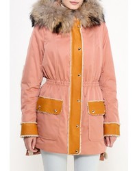 Женская розовая парка от Grafinia