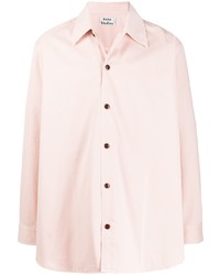 Мужская розовая рубашка с длинным рукавом от Acne Studios