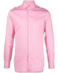 Мужская розовая рубашка с длинным рукавом от Barba
