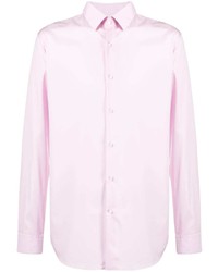 Мужская розовая рубашка с длинным рукавом от BOSS HUGO BOSS