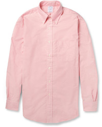 Мужская розовая рубашка с длинным рукавом от Brooks Brothers
