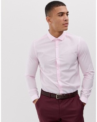 Мужская розовая рубашка с длинным рукавом от Burton Menswear
