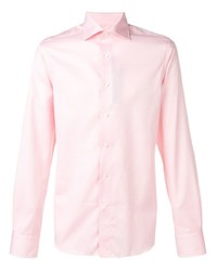 Мужская розовая рубашка с длинным рукавом от Canali