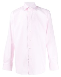 Мужская розовая рубашка с длинным рукавом от Canali