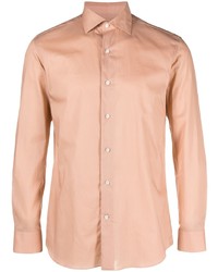 Мужская розовая рубашка с длинным рукавом от Caruso