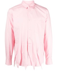 Мужская розовая рубашка с длинным рукавом от Comme Des Garcons Homme Plus