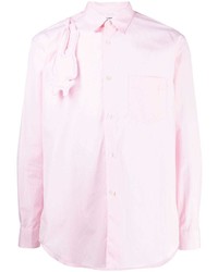 Мужская розовая рубашка с длинным рукавом от Comme Des Garcons SHIRT