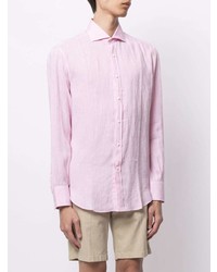 Мужская розовая рубашка с длинным рукавом от Brunello Cucinelli