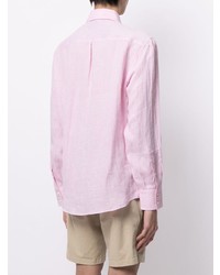Мужская розовая рубашка с длинным рукавом от Brunello Cucinelli